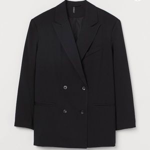 Never worn ladies straight cut over size double breasted jacket